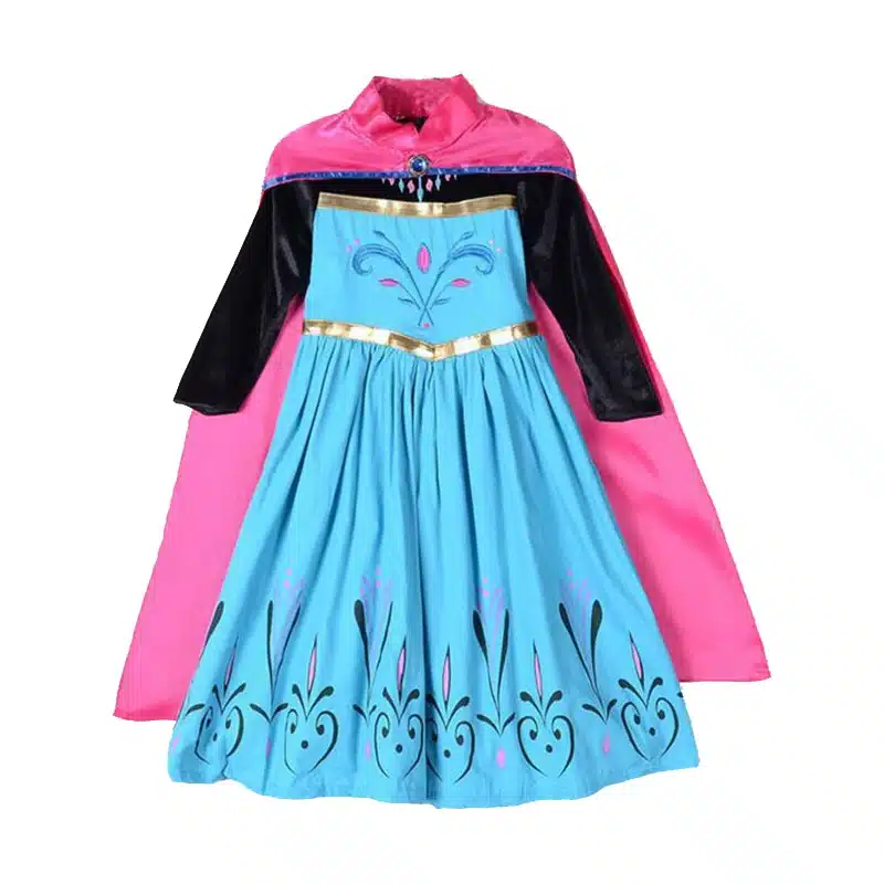 Snow Queen Princess Anna Elsa Dresses for Girls Party Birthday Frozen Elsa Dress Cosplay Elza Costumes Kids Girls Clothing 3