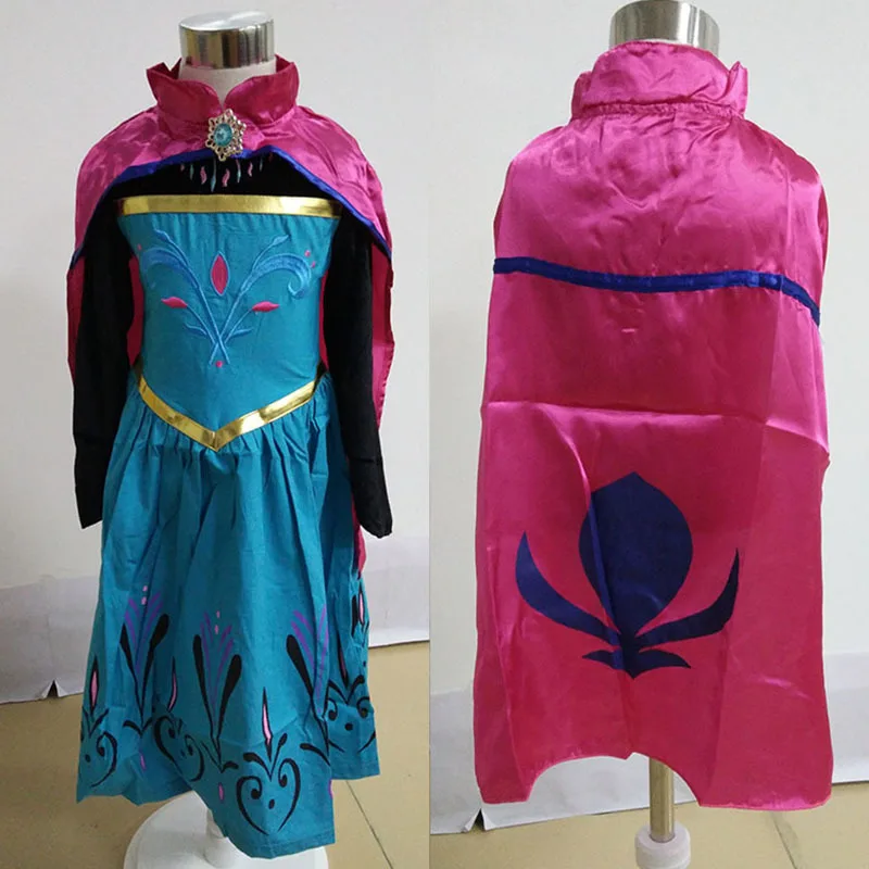 Snow Queen Princess Anna Elsa Dresses for Girls Party Birthday Frozen Elsa Dress Cosplay Elza Costumes Kids Girls Clothing 6