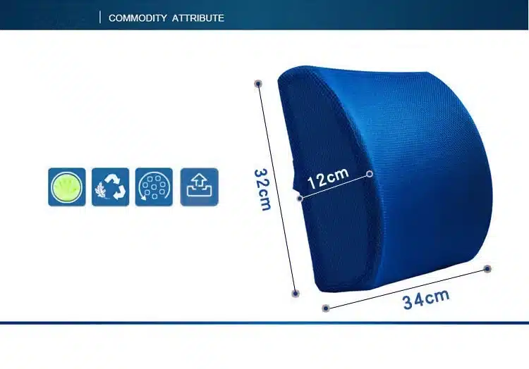 Memory Foam Breathable Healthcare Lumbar Cushion Back Waist seat Support Travel Pillow Car Seat Home Office Pillows Relieve Pain 12