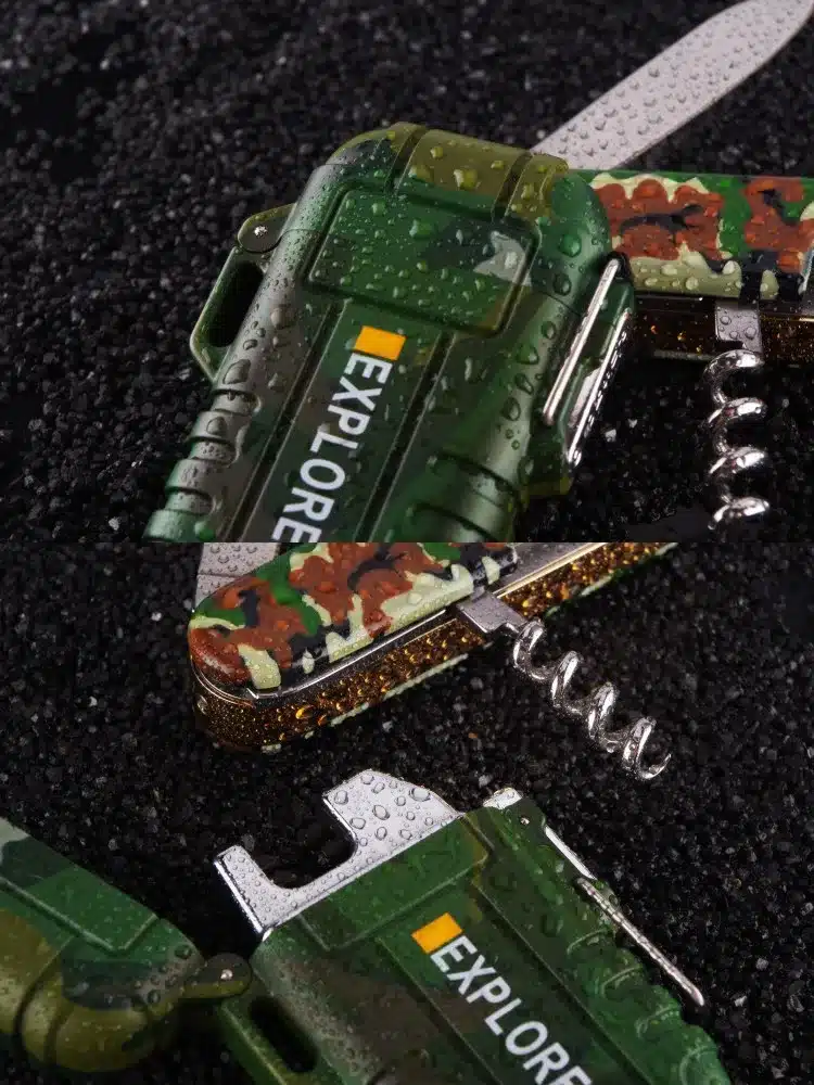 Waterproof USB Plasma Lighter Double Arc For Outdoor Camping Sports Cigarette Lighter For Smoking 15