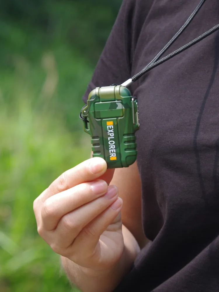 Waterproof USB Plasma Lighter Double Arc For Outdoor Camping Sports Cigarette Lighter For Smoking 17