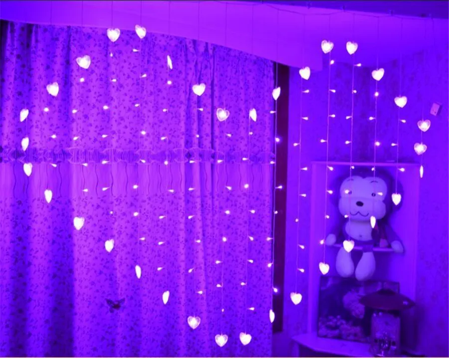 Coversage Christmas Garlands Fairy Led String Lights Wedding Curtain Outdoor Decorative Heart Xmas Party Butterfly Lights 6
