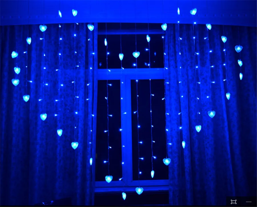 Coversage Christmas Garlands Fairy Led String Lights Wedding Curtain Outdoor Decorative Heart Xmas Party Butterfly Lights 11