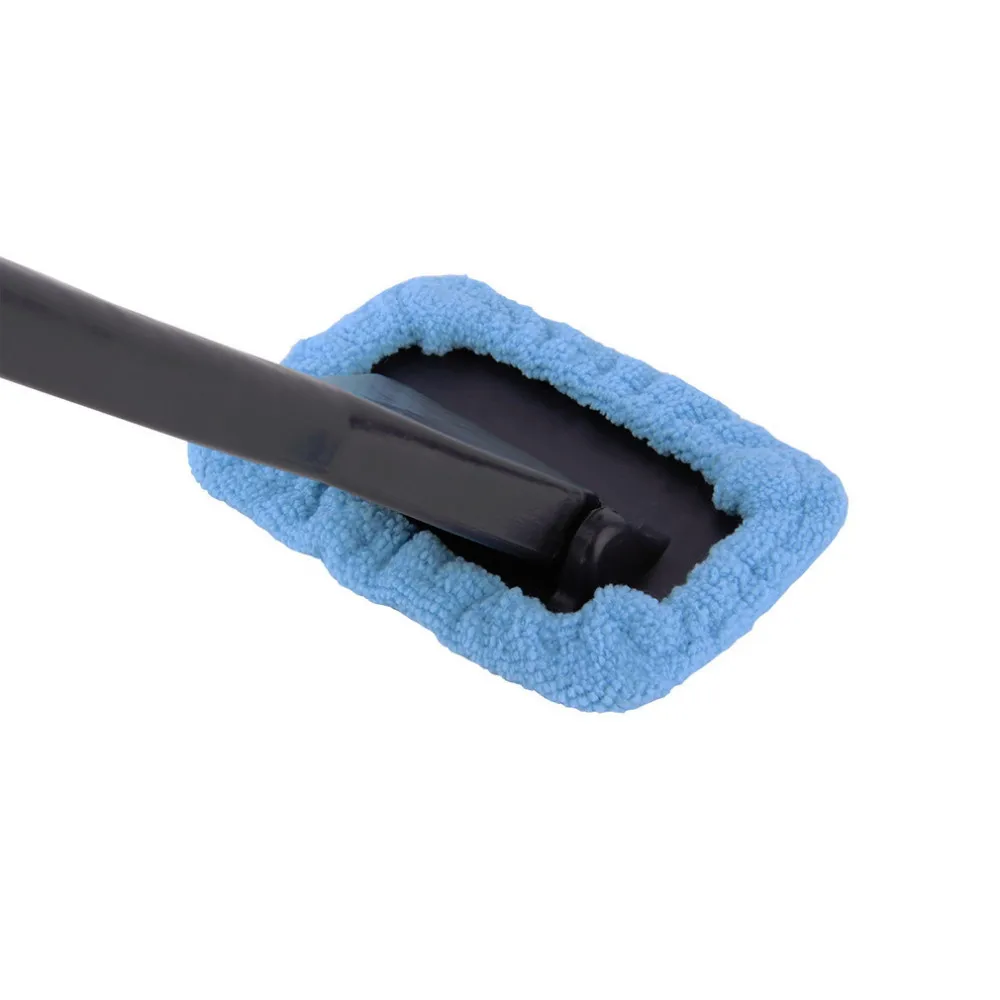 PREUP 1pc Microfiber Auto Window Cleaner Long Handle Car Washable Brush Car Window Windshield Wiper Cleaner Cloth Clean Tools 13
