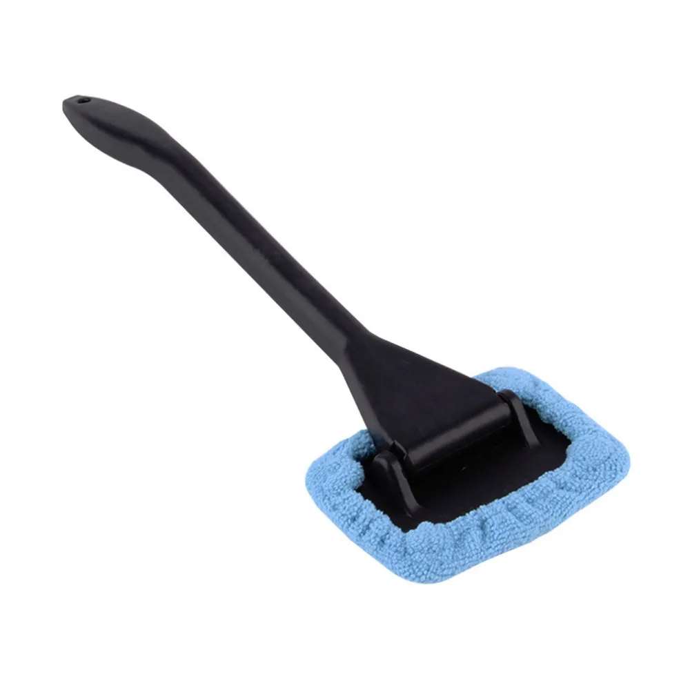 PREUP 1pc Microfiber Auto Window Cleaner Long Handle Car Washable Brush Car Window Windshield Wiper Cleaner Cloth Clean Tools 15