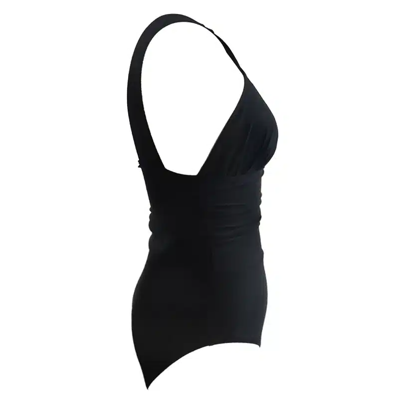 Summer new S-XXL 2017 Sexy Cross Halter women swimwear one piece swimsuit Black red Solid women bathing suits D0117 20