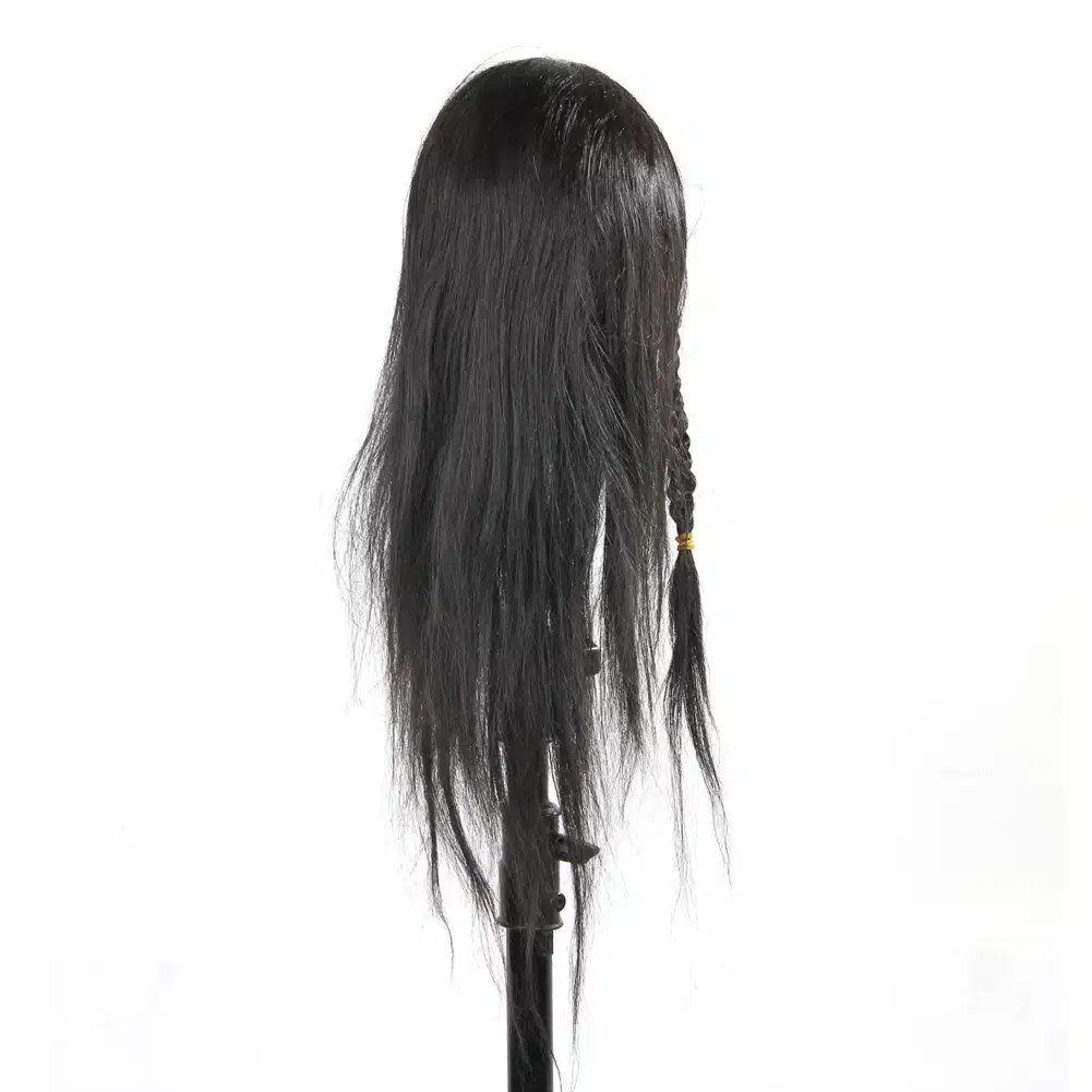 Professional Hairdressing Training Practice Head 65cm Black Hair Barbers Salon Hairstyle Hairdressers Mannequin Training Head 13