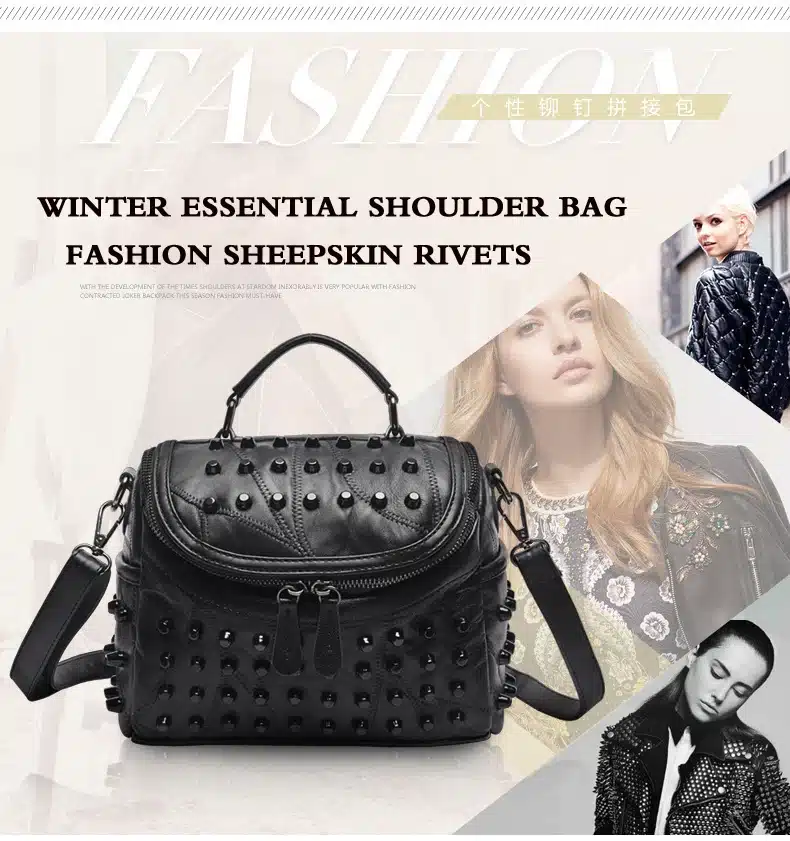 2019 Luxury Women Genuine Leather Bag Sheepskin Messenger Bags Handbags Famous Brands Designer Female Handbag Shoulder Bag Sac 11