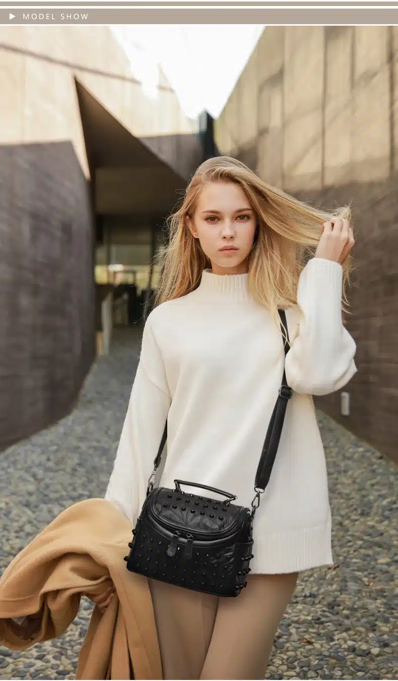 2019 Luxury Women Genuine Leather Bag Sheepskin Messenger Bags Handbags Famous Brands Designer Female Handbag Shoulder Bag Sac 19