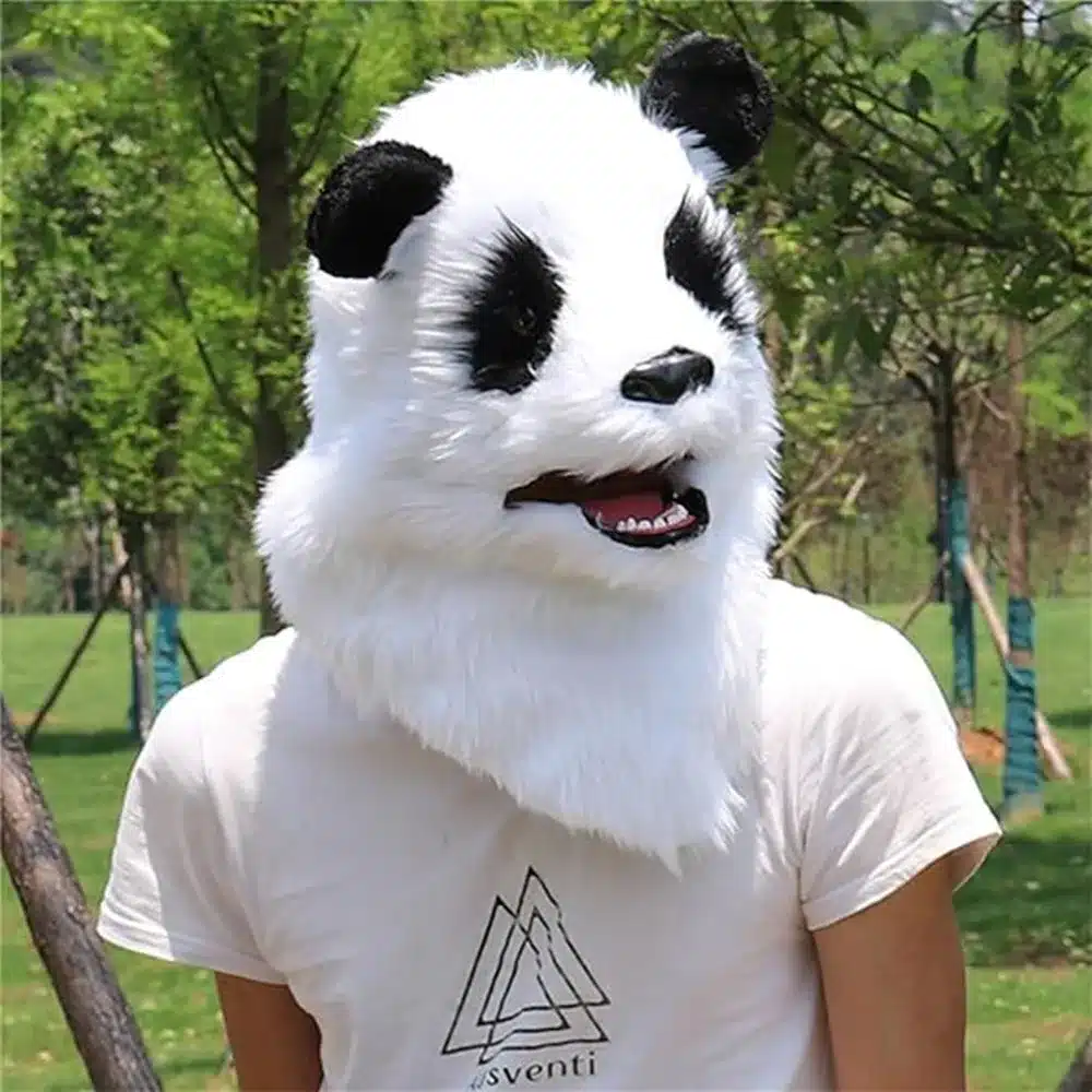 Liikuva suuga panda mask | kujundav pilt e-kaubamaja pildikogust