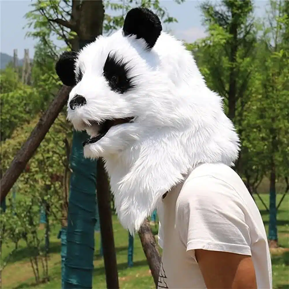 Liikuva suuga panda mask | kujundav pilt e-kaubamaja pildikogust