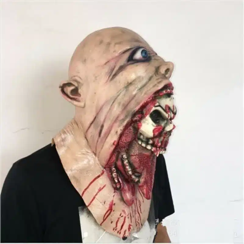 hirmutav mask verise pealuuga ja avatud suuga