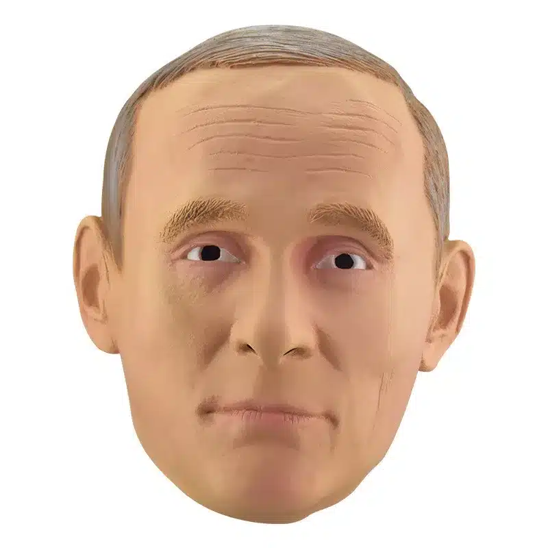 realistlik lateksist mask, millel on lühikesed hallid juuksed ja neutraalne ilme