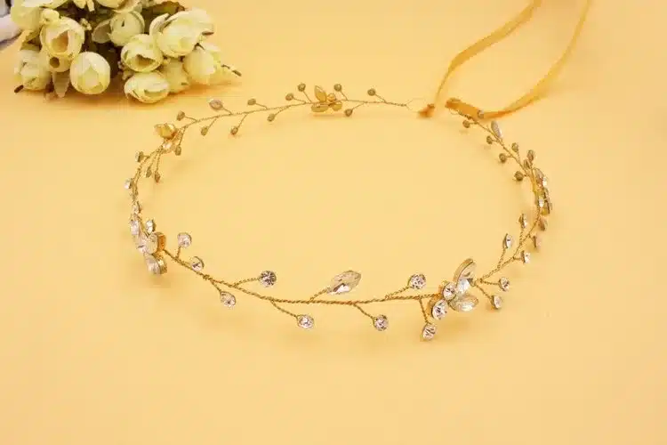 Vintage Simple Clear Crystals Wedding Hair Vine Bridal Headpiece Headband Hair Accessories Bridesmaids Headdress 6