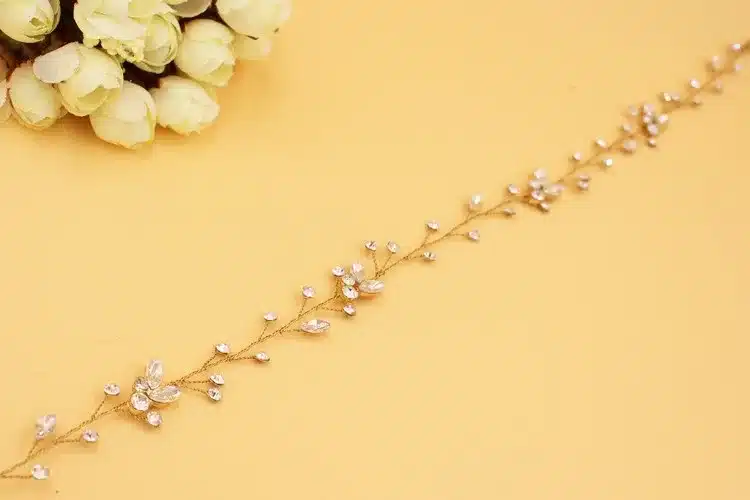 Vintage Simple Clear Crystals Wedding Hair Vine Bridal Headpiece Headband Hair Accessories Bridesmaids Headdress 8