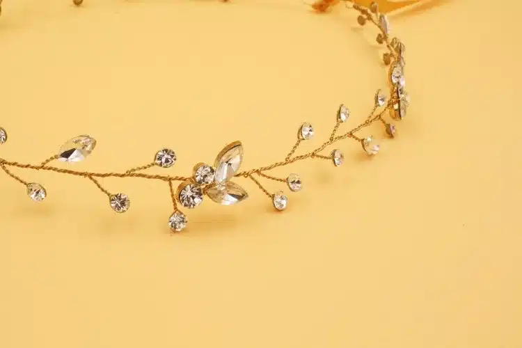 Vintage Simple Clear Crystals Wedding Hair Vine Bridal Headpiece Headband Hair Accessories Bridesmaids Headdress 9