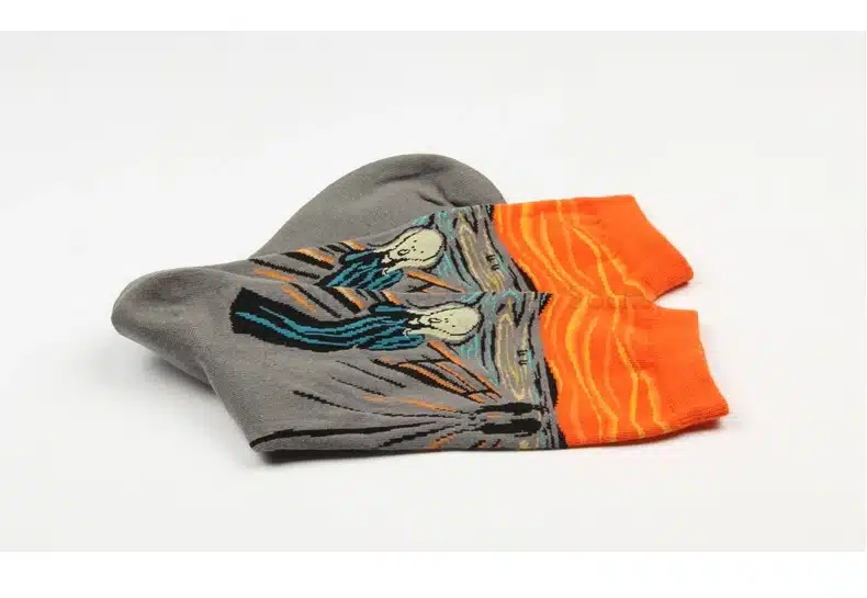 Hot Dropshipping Autumn winter Retro Women New Art Van Gogh Mural World Famous Oil Painting Series Men Socks Funny Socks 10
