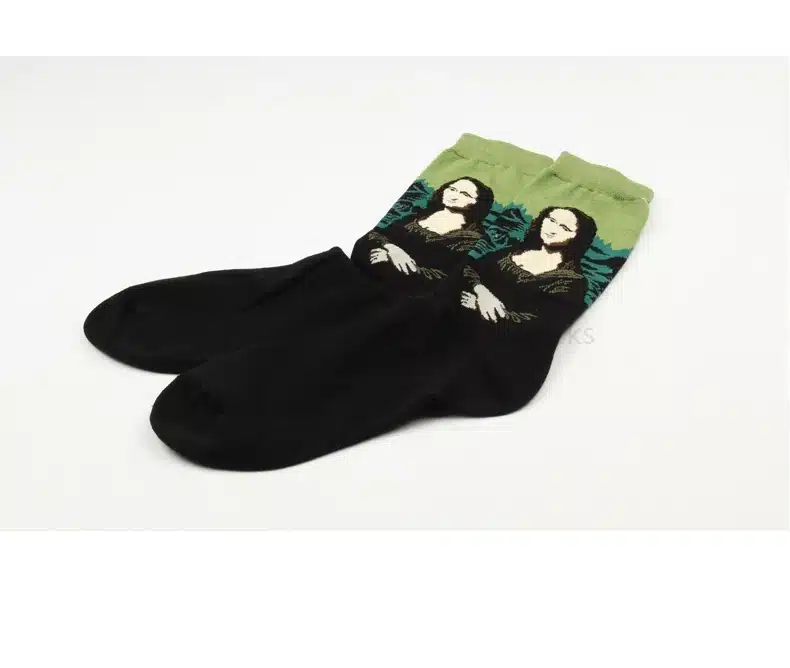 Hot Dropshipping Autumn winter Retro Women New Art Van Gogh Mural World Famous Oil Painting Series Men Socks Funny Socks 14