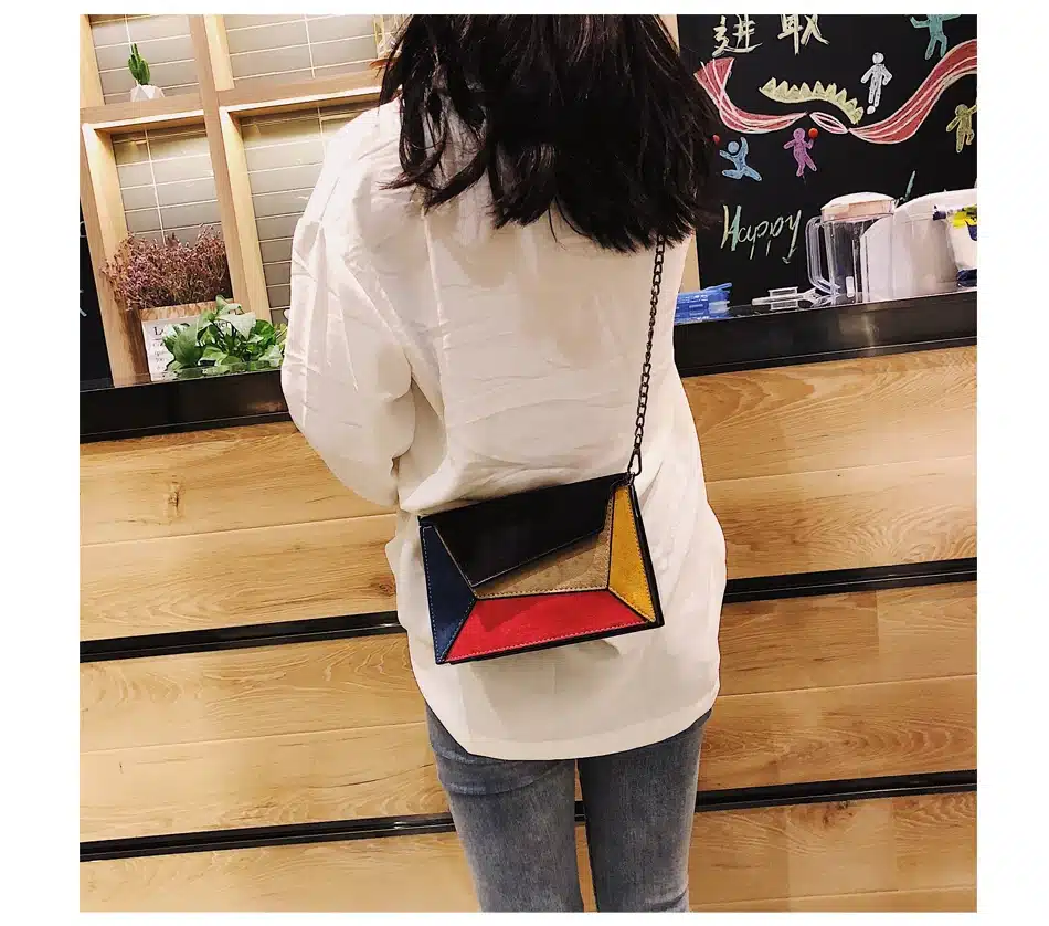 Herald Fashion Quality Leather Patchwork Women Messenger Bag Female Chain Strap Shoulder Bag Small Criss-Cross Ladies' Flap Bag 17
