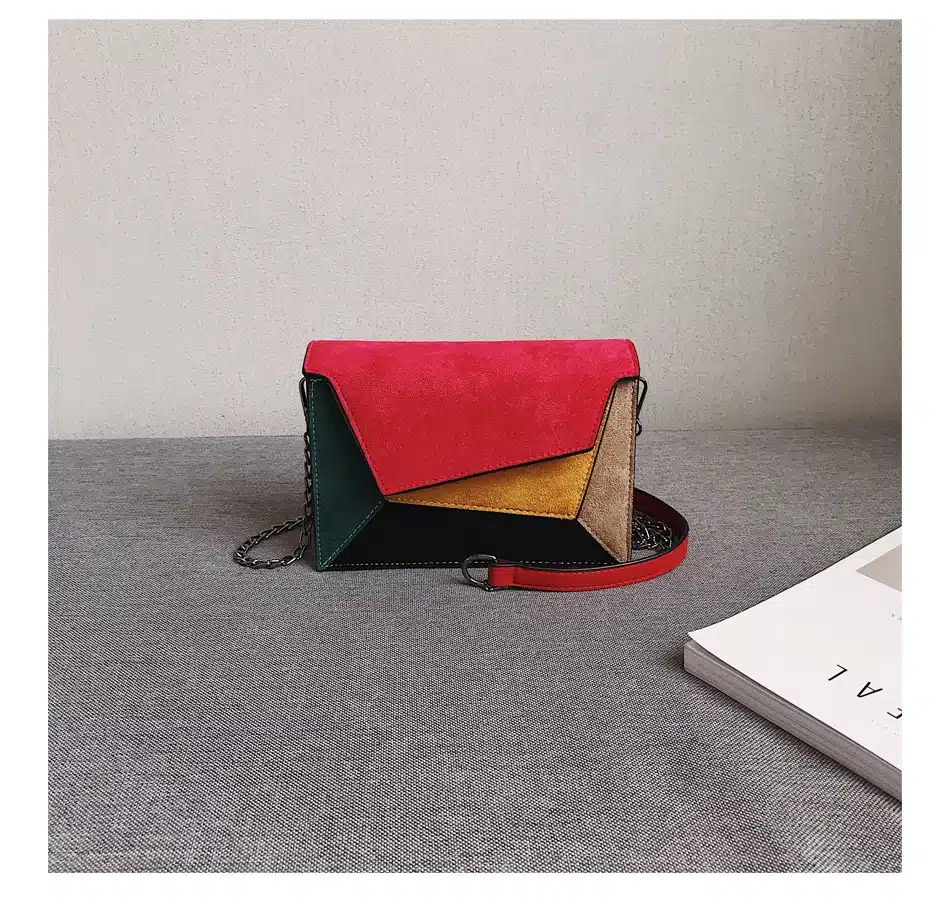 Herald Fashion Quality Leather Patchwork Women Messenger Bag Female Chain Strap Shoulder Bag Small Criss-Cross Ladies' Flap Bag 21