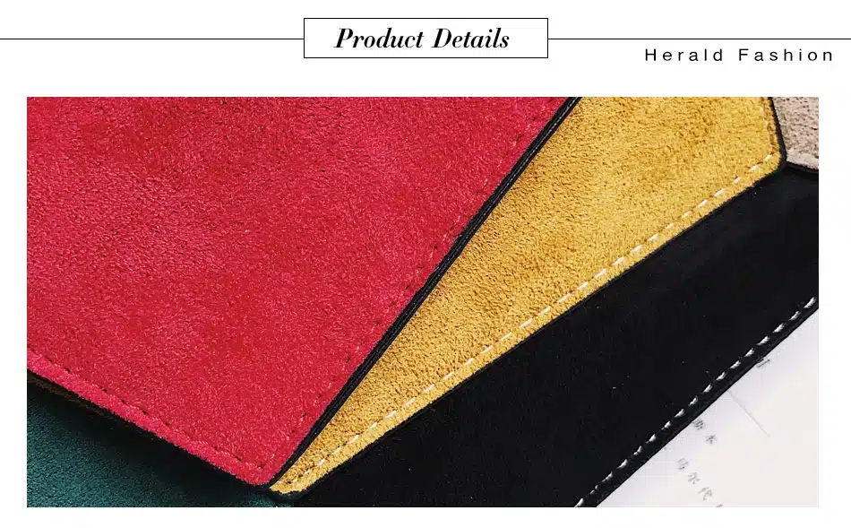 Herald Fashion Quality Leather Patchwork Women Messenger Bag Female Chain Strap Shoulder Bag Small Criss-Cross Ladies' Flap Bag 24