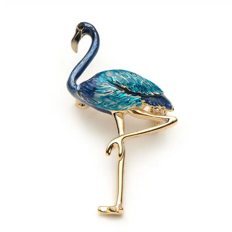 New Design Alloy Red Blue Enamel Bird Brooches Women Men's Metal Animal Brooch Pins Banquet Broche Gift Scarf Buckle 14