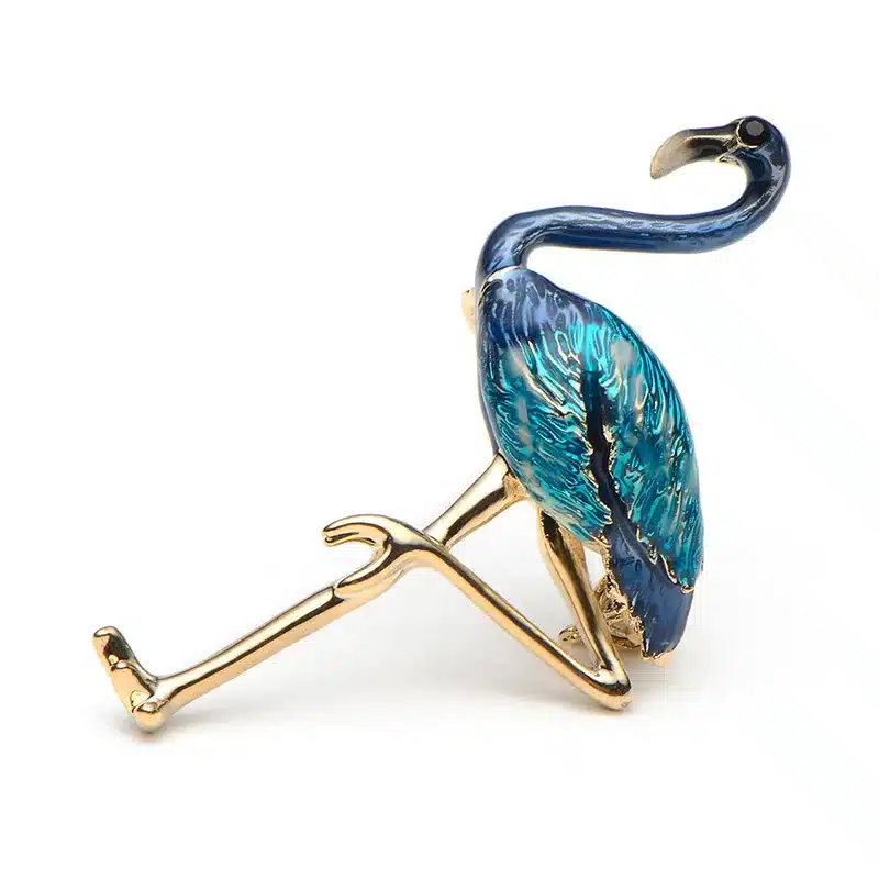 New Design Alloy Red Blue Enamel Bird Brooches Women Men's Metal Animal Brooch Pins Banquet Broche Gift Scarf Buckle 15