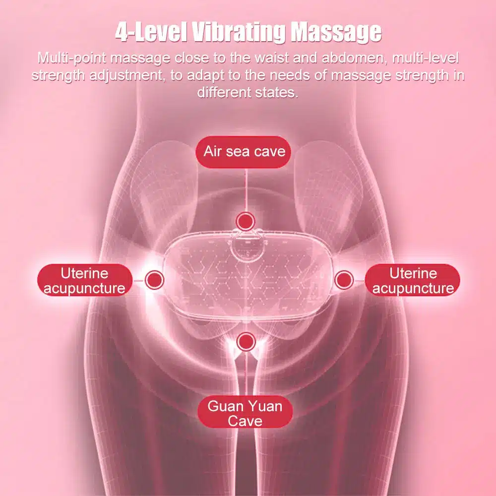 naise talje ja kõhu piirkonnas asuv soojendusega masseerija