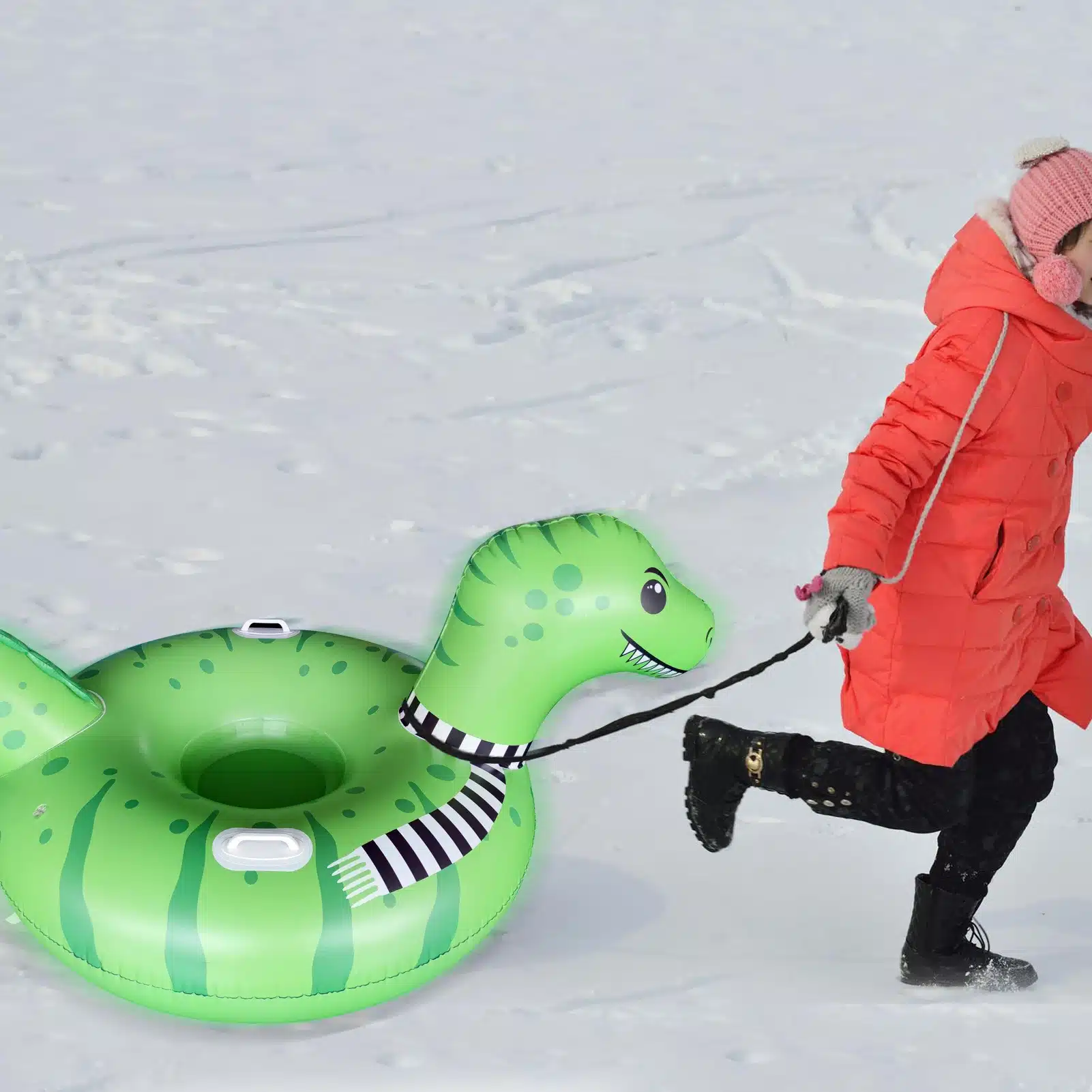 Flamingo või dinosauruse lumetuub | kujundav pilt e-kaubamaja pildikogust