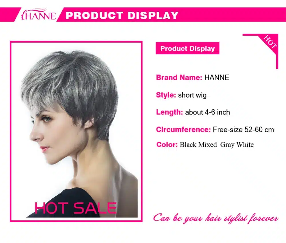 HANNE Mix Brown And Blonde 613 High Temperature Synthetic Hair Wigs Heat Resistant Natural Wave African American Short Wig 14