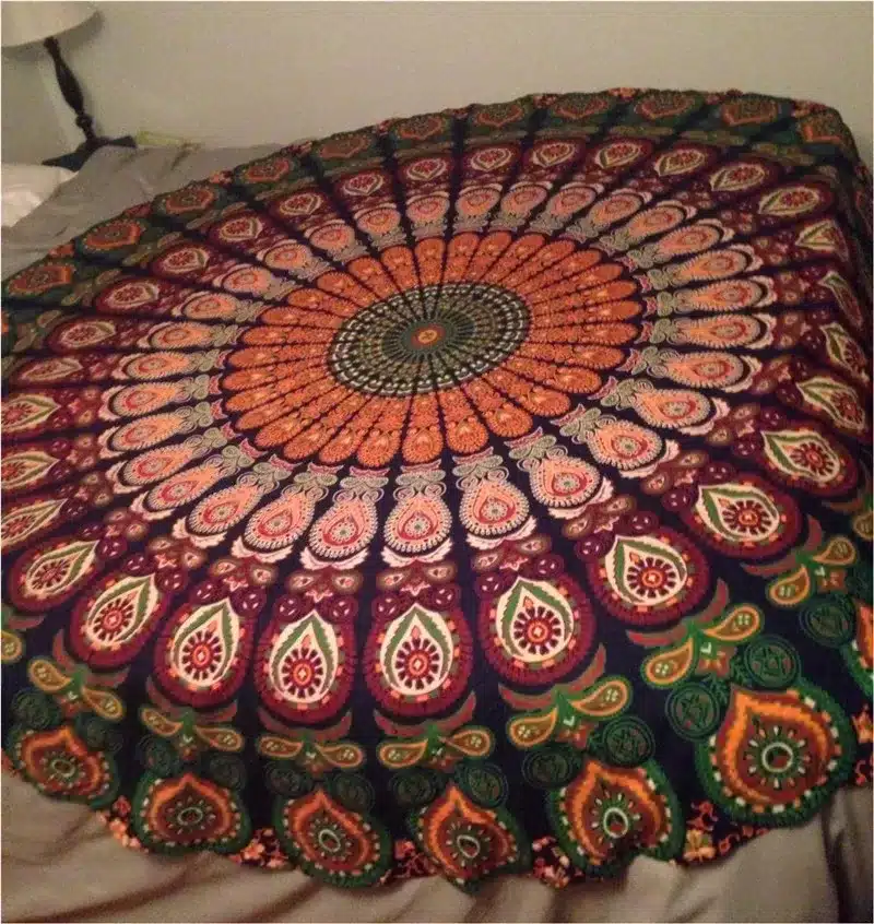 2017 High Quality Round Hippie Tassel Tapestry Beach Towel Throw Mandala Towel Yoga Mat Picnic Cloth Tablecloth Bohemian 17