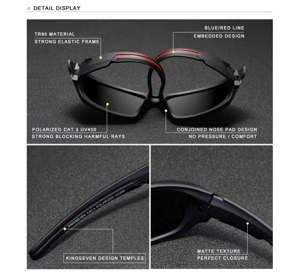 Kingseven Brand Classic Sunglasses Men Polarized Glasses Driving Original Accessories Sun Glasses for Men/Women Oculos De Sol 13