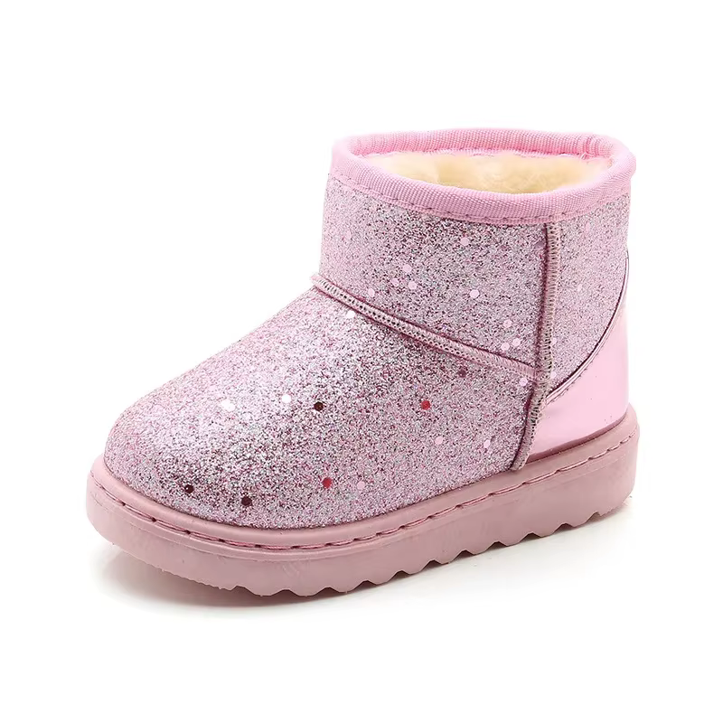 roosad sädelevad laste lumesaapad sooja voodriga