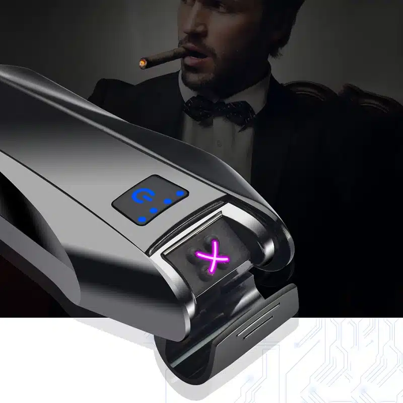 USB Lighter Double Arc Windproof Flameless Electronic Lighter Cigarette Lighter Plasma Lighter 13