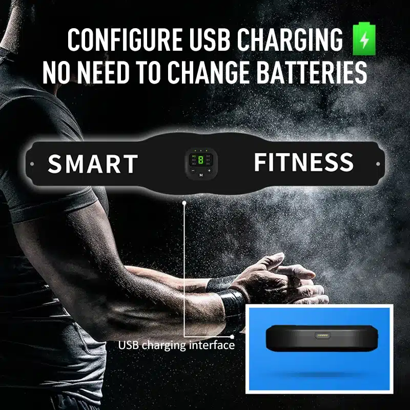 must fitness vöö USB laadimisvõimalusega