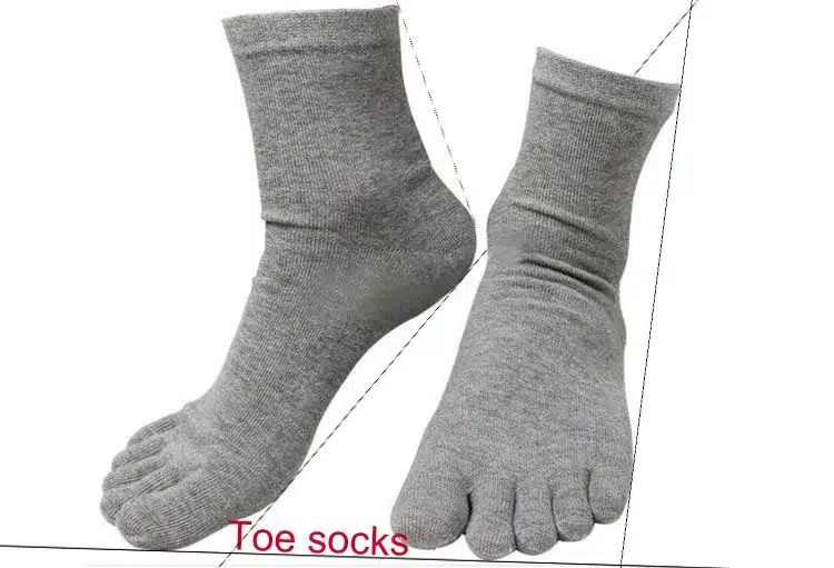 Hot Sale 10 Pairs/ Lot Fashion Spring Winter Style Meias Men Women's Socks Five Finger Cotton Polyester Breath Toe Sock 6 Colors 1