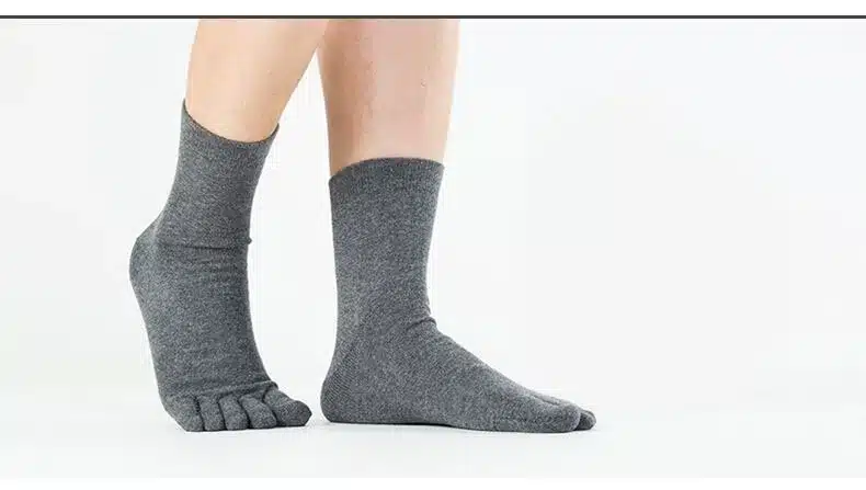 Hot Sale 10 Pairs/ Lot Fashion Spring Winter Style Meias Men Women's Socks Five Finger Cotton Polyester Breath Toe Sock 6 Colors 5