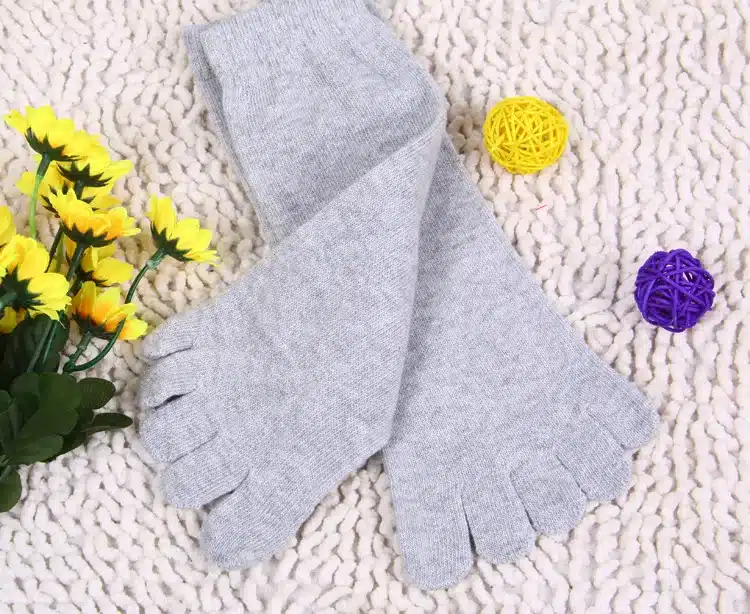 Hot Sale 10 Pairs/ Lot Fashion Spring Winter Style Meias Men Women's Socks Five Finger Cotton Polyester Breath Toe Sock 6 Colors 9
