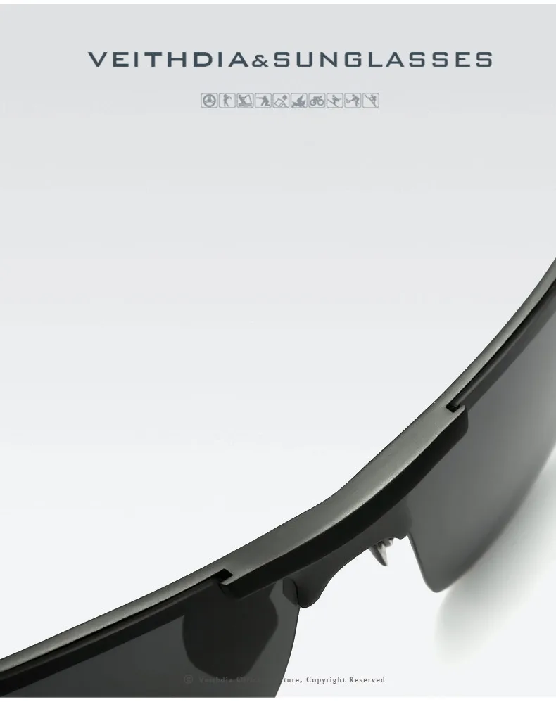 VEITHDIA Brand Designer Aluminum Mens Sunglasses Polarized Sun glasses Eyewear Accessories For Men oculos de sol masculino 6518 24