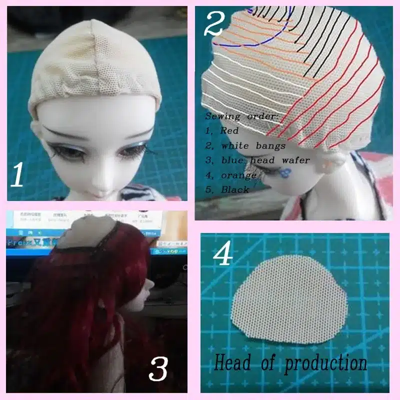 20 cm thick curly doll wigs for 1/3 1/4 1/6 BJD DIY doll hair 5