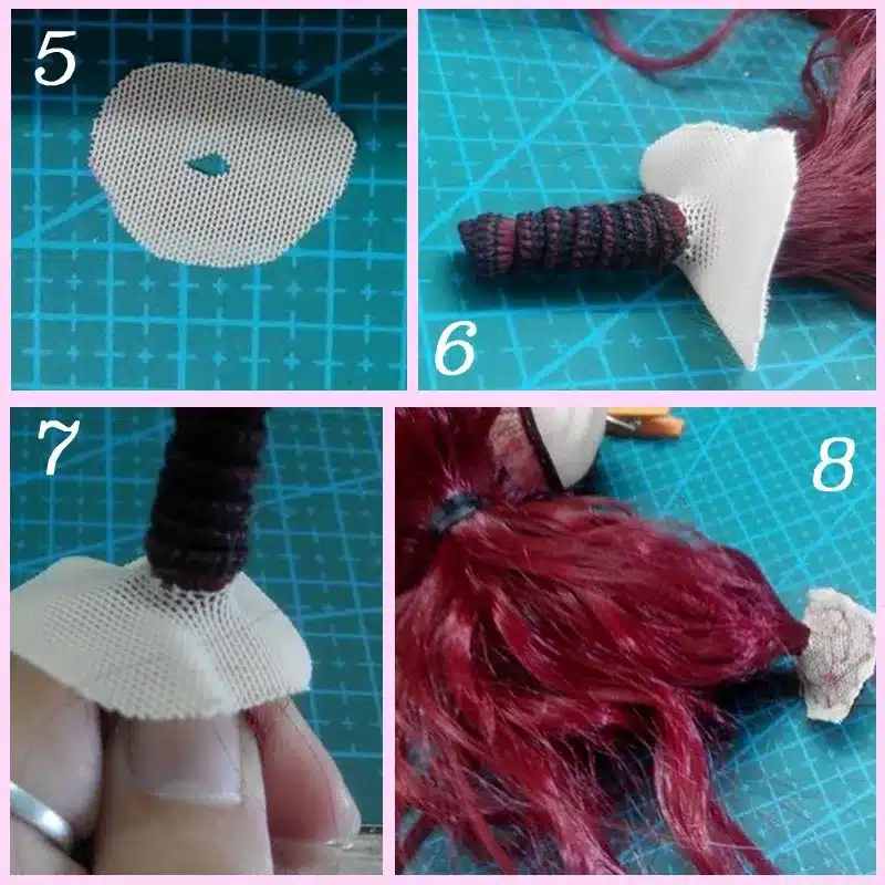20 cm thick curly doll wigs for 1/3 1/4 1/6 BJD DIY doll hair 6