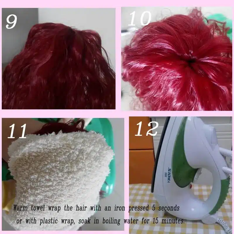 20 cm thick curly doll wigs for 1/3 1/4 1/6 BJD DIY doll hair 7