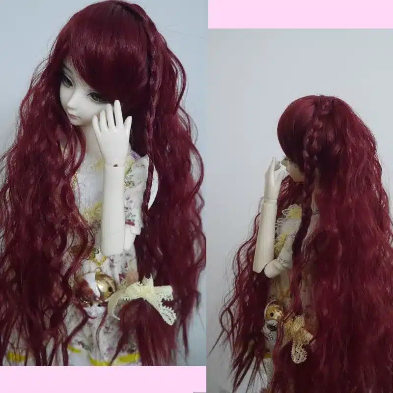 20 cm thick curly doll wigs for 1/3 1/4 1/6 BJD DIY doll hair 8