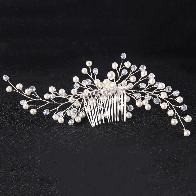 Bridal Hair Ornaments Fashion Hairwear Wedding Hair Accessories Comb for Hair Women Girl Headpiece Headdress Head Decoration Pin 13