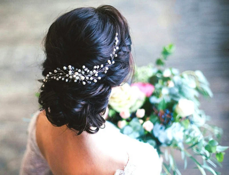 Bridal Hair Ornaments Fashion Hairwear Wedding Hair Accessories Comb for Hair Women Girl Headpiece Headdress Head Decoration Pin 15