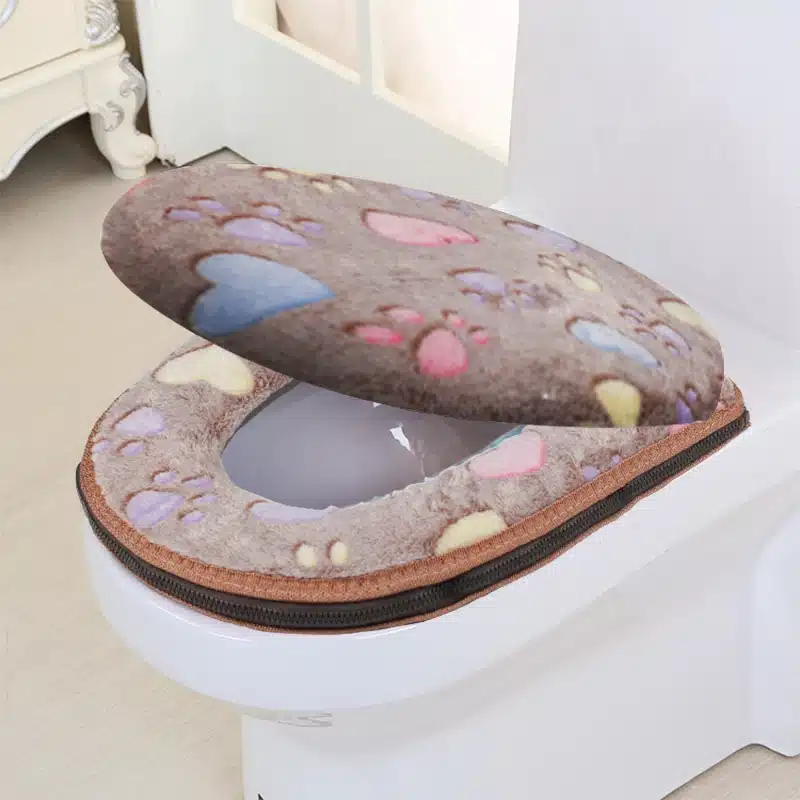 Bathroom Accessories Winter Toilet Seat Cover Warm Cover Toilet Seat Cotton Linter Travel Set Bath Mats Toilet 11