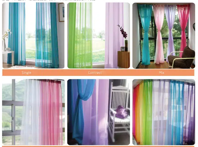 European and American style curtains for living room white Window Screening Solid Door Curtains Drape Panel Sheer Tulle W184#10 12