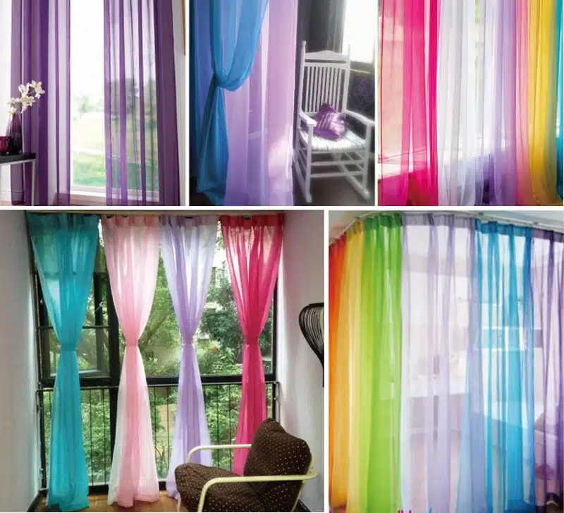 European and American style curtains for living room white Window Screening Solid Door Curtains Drape Panel Sheer Tulle W184#10 13