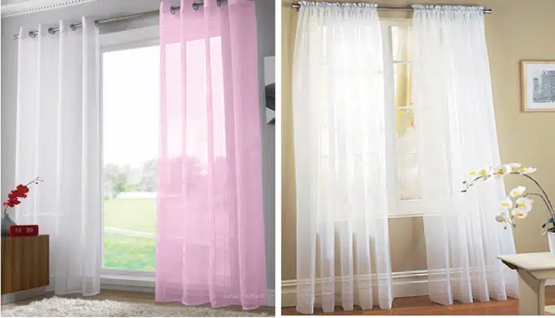 European and American style curtains for living room white Window Screening Solid Door Curtains Drape Panel Sheer Tulle W184#10 15