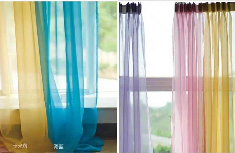 European and American style curtains for living room white Window Screening Solid Door Curtains Drape Panel Sheer Tulle W184#10 16